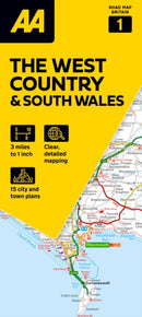 AA Road Map The West Country & South Wales-9780749584641