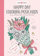 Happy Day Coloring Postcards : 20 All-Occasion Cards to Color, Sign, and Send-9780764370021