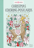 Christmas Coloring Postcards : 20 Festive Holiday Cards to Color, Sign, and Send-9780764370038