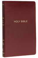 NKJV, Thinline Reference Bible, Leather-Look, Burgundy, Red Letter, Comfort Print : Holy Bible, New King James Version-9780785217831