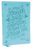 NKJV, Thinline Bible, Verse Art Cover Collection, Leathersoft, Teal, Red Letter, Thumb Indexed, Comfort Print
