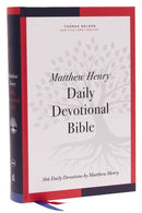 NKJV, Matthew Henry Daily Devotional Bible, Hardcover, Red Letter, Thumb Indexed, Comfort Print : 366 Daily Devotions by Matthew Henry-9780785246657