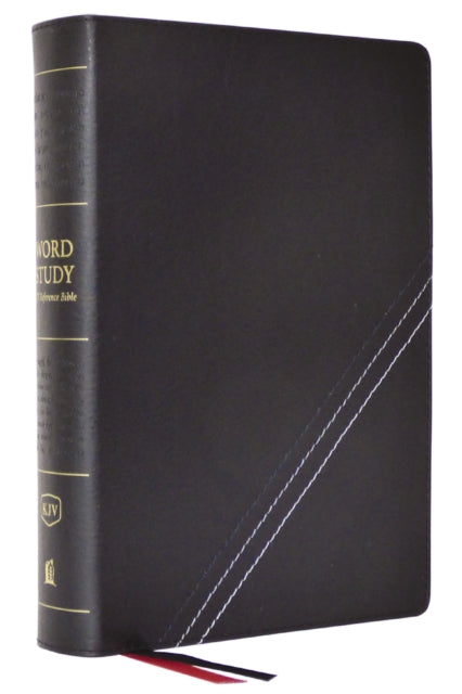 KJV, Word Study Reference Bible, Bonded Leather, Black, Red Letter, Comfort Print