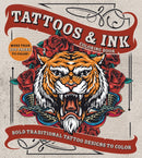 Tattoos & Ink Coloring Book