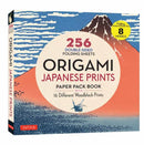 Origami Japanese Prints Paper Pack Book : 256 Double-Sided Folding Sheets with 16 Different Japanese Woodblock Prints with solid colors on the back (Includes Instructions for 8 Models)-9780804854900