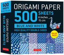Origami Paper 500 sheets Blue & White 6" (15 cm) : Tuttle Origami Paper: Double-Sided Origami Sheets Printed with 12 Different Patterns (Instructions for 5 Projects Included)-9780804854917