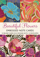 Beautiful Flowers, 12 Embossed Note Cards : 12 Blank Cards in 6 Lovely Designs (2 each) with 12 Patterned Envelopes in a Keepsake Box-9780804856973