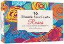 16 Thank You Cards, Roses : 4 1/2 x 3 inch blank cards in 8 Lovely Designs (2 each) with 16 Envelopes-9780804857826