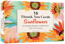 16 Thank You Cards, Sunflowers : 4 1/2 x 3 inch blank cards in 8 Lovely Designs (2 each) with 16 Envelopes-9780804857833