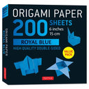 Origami Paper 200 sheets Royal Blue 6" : Solid Royal Blue 200 double-sided origami sheets and folding instructions for 9 projects.-9780804858908