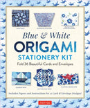 Blue & White Origami Stationery Kit : Fold 36 Beautiful Cards and Envelopes: Includes Papers and Instructions for 12 Origami Note Projects-9780804859196