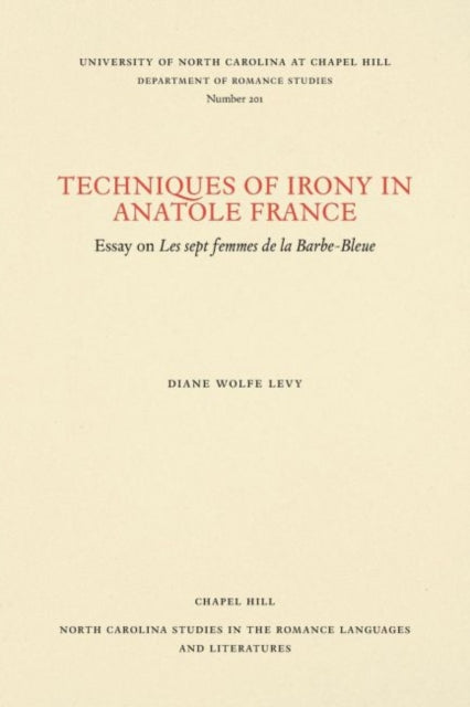 Techniques of Irony in Anatole France