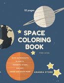 Space Coloring Book : Space Coloring Book for Kids: Fantastic Outer Space Coloring with Planets, Aliens, Rockets, Astronauts, Space Ships 32 unique designs-9781008945463