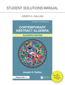 Student Solutions Manual for Gallian's Contemporary Abstract Algebra-9781032779577