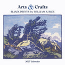 Arts & Crafts Block Prints by William S. Rice 2027 Wall Calendar-9781087514178
