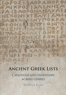 Ancient Greek Lists : Catalogue and Inventory Across Genres-9781108744959