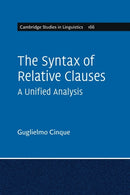 The Syntax of Relative Clauses : A Unified Analysis-9781108790581