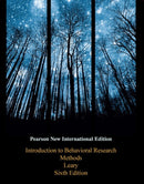 Introduction to Behavioral Research Methods : Pearson New International Edition-9781292020273