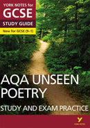AQA English Literature Unseen Poetry Study and Exam Practice York Notes GCSE - for 2026, 2027 exams : York Notes Series-9781292186344