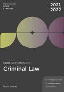 Core Statutes on Criminal Law 2021-22-9781352012699
