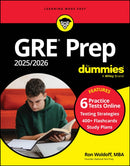 GRE Prep 2025/2026 For Dummies : Book + 6 Practice Tests + 400 Flashcards Online-9781394255665