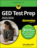 GED Test Prep 2025/2026 For Dummies : Book + 3 Practice Tests Online-9781394287437