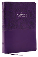 KJV, The Woman''s Study Bible, Purple Leathersoft, Red Letter, Full-Color Edition, Comfort Print