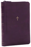 NKJV Compact Paragraph-Style Bible w/ 43,000 Cross References, Purple Leathersoft Zipper Closure, Red Letter, Comfort Print: Holy Bible, New King James Version