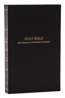 KJV Holy Bible: Pocket New Testament with Psalms and Proverbs, Black Softcover, Red Letter, Comfort Print: King James Version-9781400334810