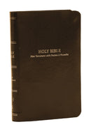 KJV Holy Bible: Pocket New Testament with Psalms and Proverbs, Brown Leatherflex, Red Letter, Comfort Print: King James Version-9781400334858