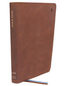 NET Bible, Large Print Thinline with Cross References, Brown Leathersoft, Comfort Print-9781400334889