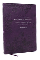 Peace of God Bible: Discover and Experience God''s Shalom Throughout the Bible (NKJV, Purple Leathersoft, Red Letter, Comfort Print)