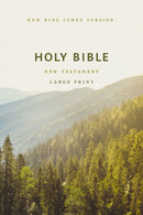 NKJV Large Print Outreach New Testament Bible, Scenic Softcover, Comfort Print-9781400343706