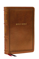 NKJV Large Print Reference Bible, Brown Leathersoft, Red Letter, Comfort Print (Sovereign Collection)