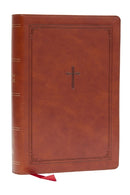 KJV Giant Print End-of-Verse Reference Bible, Brown Leathersoft, Red Letter, Comfort Print-9781400349463