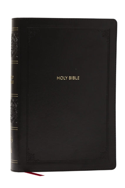 NKJV Giant Print End-of-Verse Reference Bible, Black Leathersoft, Red Letter, Comfort Print