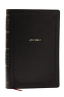 NKJV Giant Print End-of-Verse Reference Bible, Black Leathersoft, Red Letter, Comfort Print