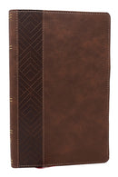 NKJV, Personal Size New Testament, Brown Leathersoft, Red Letter, Comfort Print-9781400350094