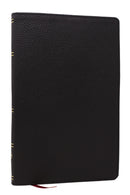 NKJV, Personal Size New Testament, Black Genuine Leather, Red Letter, Comfort Print-9781400350100
