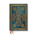 Blue Luxe (Luxe Design) Mini 12-month Horizontal Hardback Dayplanner 2025 (Elastic Band Closure)-9781408757437