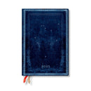 Inkblot (Old Leather Collection) Midi 12-month Horizontal Hardback Dayplanner 2025 (Elastic Band Closure)-9781408757727