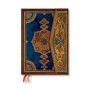 Safavid Indigo (Safavid Binding Art) Midi 12-month Horizontal Hardback Dayplanner 2025 (Wrap Closure)-9781408757765