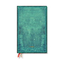 Pacific Blue Bold (Old Leather Collection) Maxi 12-month Horizontal Hardback Dayplanner 2025 (Elastic Band Closure)-9781408758014