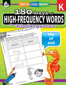 180 DaysT: High-Frequency Words for Kindergarten : Practice, Assess, Diagnose-9781425816339