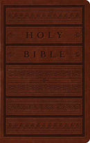 ESV Large Print Personal Size Bible, Red Letter (TruTone, Brown, Engraved Mantel Design)