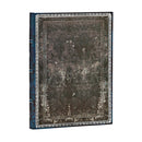 Midnight Steel Midi Lined Hardcover Journal (Elastic Band Closure)-9781439735268