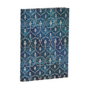 Blue Velvet Midi Lined Journal (Elastic Band Closure)-9781439763841