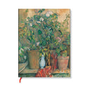 Cezanne's Terracotta Pots and Flowers Midi Unlined Hardback Journal (Elastic Band Closure)-9781439797891
