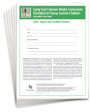 Early Start Denver Model Curriculum Checklist for Infants and Young Autistic Children, Second Edition, Set of 15 Checklists, Each a 16-Page Two-Color Booklet-9781462559206