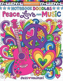 Notebook Doodles Peace, Love, and Music : Coloring & Activity Book-9781497200180
